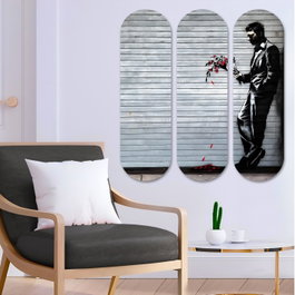 Wallity Cuadro Decorativo de MDF Multicolor (3 Piezas, 70 x 70 cm)